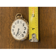 VINTAGE B. W. RAYMOND MODEL 10K Gold Filled Elgin Pocket Watch #8091045 2"