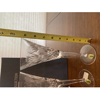 WATERFORD Millennium Collection Crystal PROSPERITY Toasting Flutes W/BOX 9.25"H