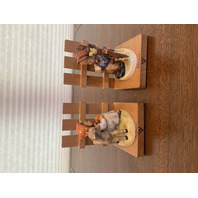 2 VTG Hummel Good Friends #251A, She Loves Me Not #251B FULL BEE Bookends RARE