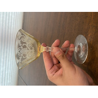 BEAUTIFUL SET(8) Fostoria VERSAILLES TOPAZ Champagne/Tall Sherbet Glasses 6"H