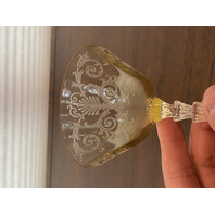 BEAUTIFUL SET(8) Fostoria VERSAILLES TOPAZ Champagne/Tall Sherbet Glasses 6"H
