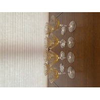 BEAUTIFUL SET(8) Fostoria VERSAILLES TOPAZ Champagne/Tall Sherbet Glasses 6"H