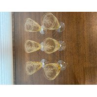 BEAUTIFUL SET(6) Fostoria June TOPAZ Iced Tea Glasses 5.25"H