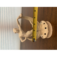 BEAUTIFUL PAIR Of White Nude Woman Dancer Ceramic Flower Frogs 6.75"H GERMANY