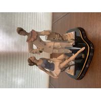 BEAUTIFUL LARGE VTG NADAL Multicolored Ballet Couple Porcelain Figure 14.5"H