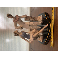 BEAUTIFUL LARGE VTG NADAL Multicolored Ballet Couple Porcelain Figure 14.5"H