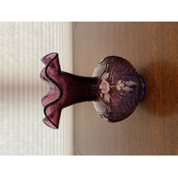 STUNNING FENTON Mulberry HUMMINGBIRD & WILD ROSE LTD ED #525/1250 7.75"H SIGNED