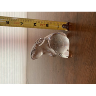 VTG Baccarat Crystal Seated Bunny/Rabbit Paperweight SIGNED FRANCE 3.25"H