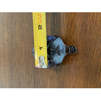 RARE BEAUTIFUL VTG BACCARAT Crystal Smoke Grey Turtle Figurine SIGNED 2.5"L HTF