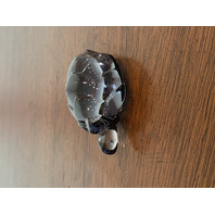 RARE BEAUTIFUL VTG BACCARAT Crystal Smoke Grey Turtle Figurine SIGNED 2.5"L HTF