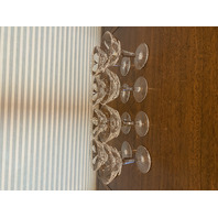 STUNNING SET(8) VTG WATERFORD Crystal SHEILA Tall Sherbet Glasses SIGNED 4.75"H