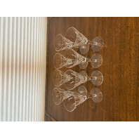 STUNNING SET(8) VTG WATERFORD Crystal SHEILA Sherry Glasses SIGNED 5.5"H