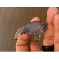 GORGEOUS VTG LALIQUE Crystal Light Purple Fish Paperweight SIGNED 2"L FRANCE