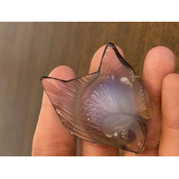 GORGEOUS VTG LALIQUE Crystal Light Purple Fish Paperweight SIGNED 2"L FRANCE