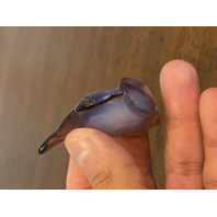 GORGEOUS VTG LALIQUE Crystal Light Purple Fish Paperweight SIGNED 2"L FRANCE