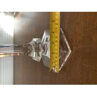 STUNNING PAIR Of VTG VAL ST LAMBERT Crystal ELYSEE Candlesticks SIGNED 10.75"H