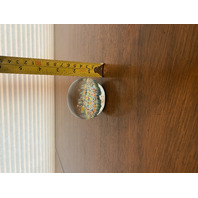 BEAUTIFUL VTG Multicolored Millefiori Art Glass Paperweight 2.5"W