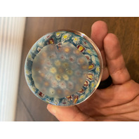 BEAUTIFUL VTG Multicolored Millefiori Art Glass Paperweight 2.5"W