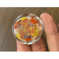 BEAUTIFUL VTG Mini Multicolored Millefiori Art Glass Paperweight 1.5"H