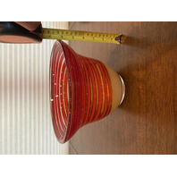 BEAUTIFUL Waterford Evolution Red/Amber Spiral Art Glass Vase 6.25"H SIGNED