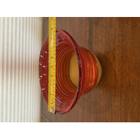 BEAUTIFUL Waterford Evolution Red/Amber Spiral Art Glass Vase 6.25"H SIGNED
