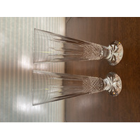 BEAUTIFUL VTG WATERFORD Crystal GLENMEDE Pilsner Glasses SIGNED 9"H PAIR
