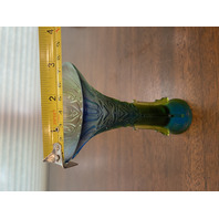 BEAUTIFUL VTG Multicolored Liuligongfang Chinese Art Glass Vase 5.75"H