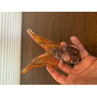 SET OF 3 BEAUTIFUL  Multicolored PIER 1 Imports Art Glass Butterfly Figurines