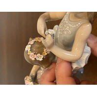 VTG LLADRO FIRST BALLET Glossy Porcelain Figurine #5714 8"H SPAIN