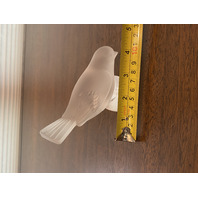 BEAUTIFUL VTG LALIQUE Frosted Crystal Moineau Timide Bird Figurine SIGNED 3.75"H