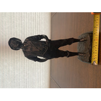 HEAVY Cast Metal Bronze "LE SIFFLEUR" The whistler Sculpture 13.5"H