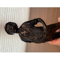 HEAVY Cast Metal Bronze "LE SIFFLEUR" The whistler Sculpture 13.5"H
