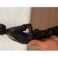 HEAVY Cast Metal Bronze "LE SIFFLEUR" The whistler Sculpture 13.5"H