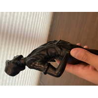 HEAVY Cast Metal Bronze "LE SIFFLEUR" The whistler Sculpture 13.5"H