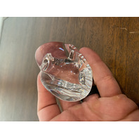 STUNNING VTG STEUBEN Crystal Eagle Art Glass Paperweight W/BOX/BAG SIGNED 2.75"L
