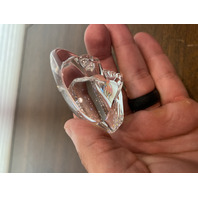 STUNNING VTG STEUBEN Crystal Eagle Art Glass Paperweight W/BOX/BAG SIGNED 2.75"L