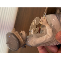 VTG LLADRO STILL LIFE Joven Pintora Artist At Easel Glossy Figurine #5363 6.75"H
