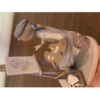 VTG LLADRO STILL LIFE Joven Pintora Artist At Easel Glossy Figurine #5363 6.75"H