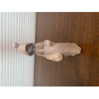 VTG LLADRO SHEPHERDDESS WITH BASKET Glossy Porcelain Figurine 8.5"H SPAIN
