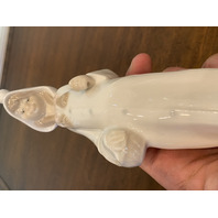 VTG LLADRO SHEPHERDDESS WITH BASKET Glossy Porcelain Figurine 8.5"H SPAIN