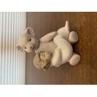 VTG NAO By LLADRO BIG BEAR HUG  Glossy Porcelain Figurine #1477 5"H SPAIN