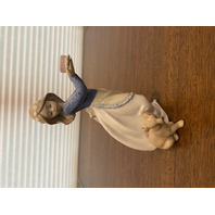 VTG NAO By LLADRO PUPPYS BIRTHDAY Glossy Porcelain Figurine #1045 7.25"H SPAIN
