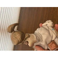 VTG LLADRO CHIT CHAT Girl W/Dog Glossy Figurine #5466 7.75"H SPAIN