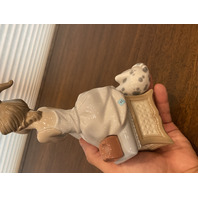 VTG LLADRO CHIT CHAT Girl W/Dog Glossy Figurine #5466 7.75"H SPAIN