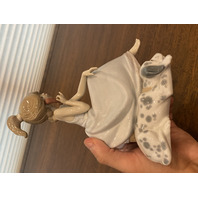 VTG LLADRO CHIT CHAT Girl W/Dog Glossy Figurine #5466 7.75"H SPAIN