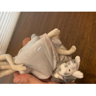 VTG LLADRO CHIT CHAT Girl W/Dog Glossy Figurine #5466 7.75"H SPAIN
