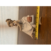 VTG LLADRO CHIT CHAT Girl W/Dog Glossy Figurine #5466 7.75"H SPAIN
