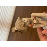 VTG LLADRO CHIT CHAT Girl W/Dog Glossy Figurine #5466 7.75"H SPAIN