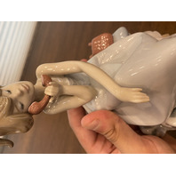 VTG LLADRO CHIT CHAT Girl W/Dog Glossy Figurine #5466 7.75"H SPAIN