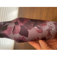 RARE ANTIQUE EMILE GALLE Purple Floral Acid Etched Cameo Glass Vase 11.75"H HTF